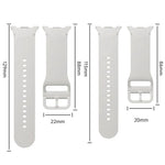 Pulseira de Relógio em Silicone com Costura e Cor Sólida para Samsung Galaxy Watch8 / Watch8 Classic, S, M