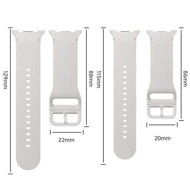 Pulseira de Relógio em Silicone com Costura e Cor Sólida para Samsung Galaxy Watch8 / Watch8 Classic, S, M