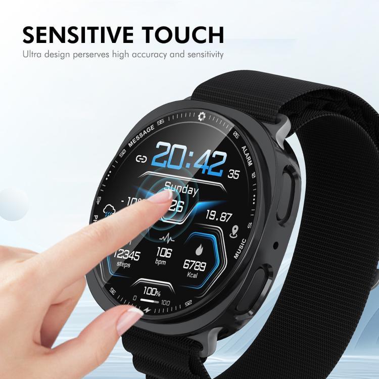 Capa TPU Macia Electroplated de Cobertura Total ENKAY Hat-Prince com Proteção de Ecrã, Para Samsung Galaxy Watch8 44mm, Para Samsung Galaxy Watch8 40mm