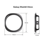 ENKAY Hat-Prince Filme de Vidro Temperado de Cobertura Total Integrado com Estojo PC para Relógio, Para Samsung Galaxy Watch8 44mm, Para Samsung Galaxy Watch8 40mm
