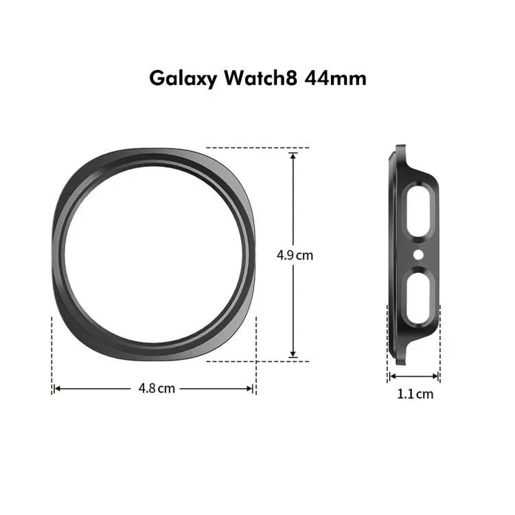 ENKAY Hat-Prince Filme de Vidro Temperado de Cobertura Total Integrado com Estojo PC para Relógio, Para Samsung Galaxy Watch8 44mm, Para Samsung Galaxy Watch8 40mm