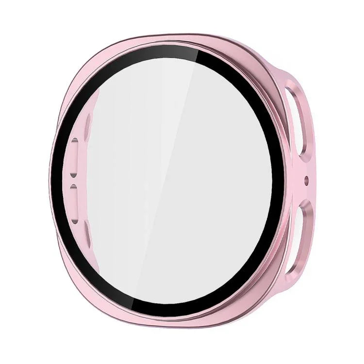 ENKAY Hat-Prince Filme de Vidro Temperado de Cobertura Total Integrado com Estojo PC para Relógio, Para Samsung Galaxy Watch8 44mm, Para Samsung Galaxy Watch8 40mm