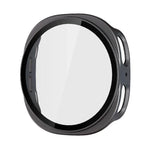 ENKAY Hat-Prince Filme de Vidro Temperado de Cobertura Total Integrado com Estojo PC para Relógio, Para Samsung Galaxy Watch8 44mm, Para Samsung Galaxy Watch8 40mm