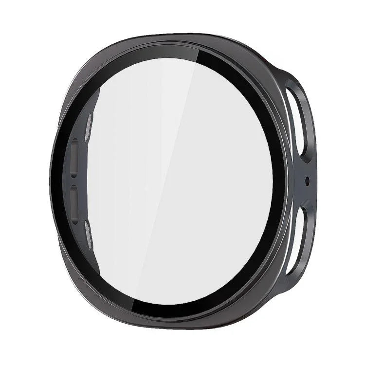 ENKAY Hat-Prince Filme de Vidro Temperado de Cobertura Total Integrado com Estojo PC para Relógio, Para Samsung Galaxy Watch8 44mm, Para Samsung Galaxy Watch8 40mm