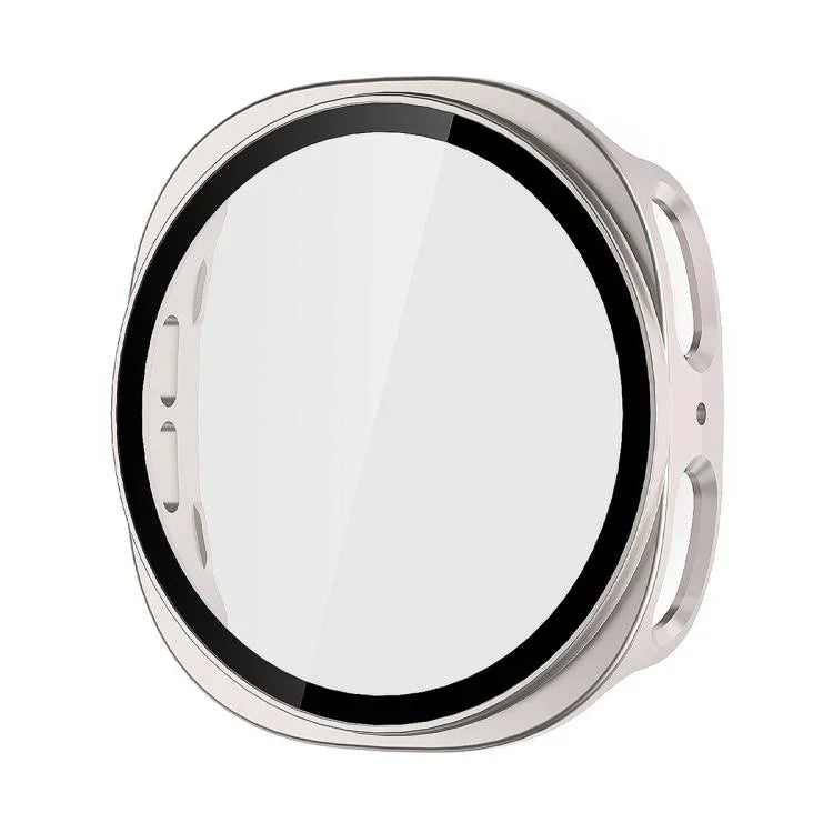 ENKAY Hat-Prince Filme de Vidro Temperado de Cobertura Total Integrado com Estojo PC para Relógio, Para Samsung Galaxy Watch8 44mm, Para Samsung Galaxy Watch8 40mm