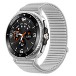 Pulseira de relógio com interface metálica em nylon tecido com fecho de gancho e argola, para Samsung Galaxy Watch8 / Watch8 Classic