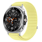 Pulseira de relógio com interface metálica em nylon tecido com fecho de gancho e argola, para Samsung Galaxy Watch8 / Watch8 Classic
