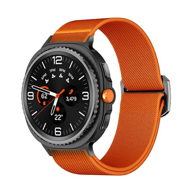 Correia de Relógio em Nylon Elástico com Fivela Bull Bead, Para Samsung Galaxy Watch8 / Watch8 Classic