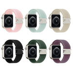 Correia de Relógio em Nylon Tricotado com Fivela de Paraquedas, Para Apple Watch 46mm / 49mm / 45mm / 44mm, Para Apple Watch 42mm / 41mm / 40mm / 38mm