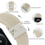 Correia de Relógio em Nylon Tricotado com Fivela de Paraquedas, Para Apple Watch 46mm / 49mm / 45mm / 44mm, Para Apple Watch 42mm / 41mm / 40mm / 38mm