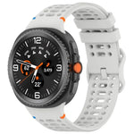 Eight-shaped Buckle Breathable Stitched Silicone Watch Band, For Samsung Galaxy Watch8 / Watch8 Classic