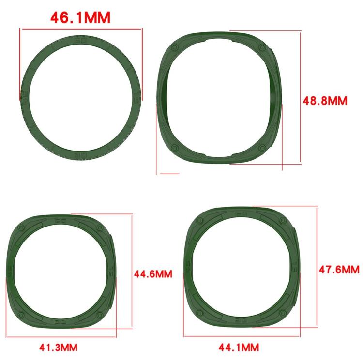 Capa Protetora de Relógio TPU Digital Armor Oca, Para Samsung Galaxy Watch8 Classic 46mm, Para Samsung Galaxy Watch8 44mm, Para Samsung Galaxy Watch8 40mm