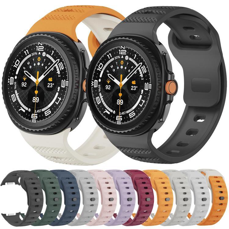 Dots Texture Black Buckle Silicone Watch Band, For Samsung Galaxy Watch8 / Watch8 Classic