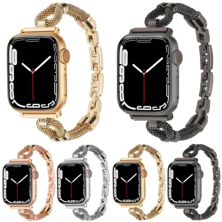 Correia de Relógio Metálica em Corrente de Cobre, Para Apple Watch 46mm / 49mm / 45mm / 44mm, Para Apple Watch 42mm / 41mm / 40mm / 38mm