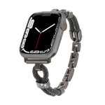 Correia de Relógio Metálica em Corrente de Cobre com Diamantes, Para Apple Watch 46mm / 49mm / 45mm / 44mm, Para Apple Watch 42mm / 41mm / 40mm / 38mm