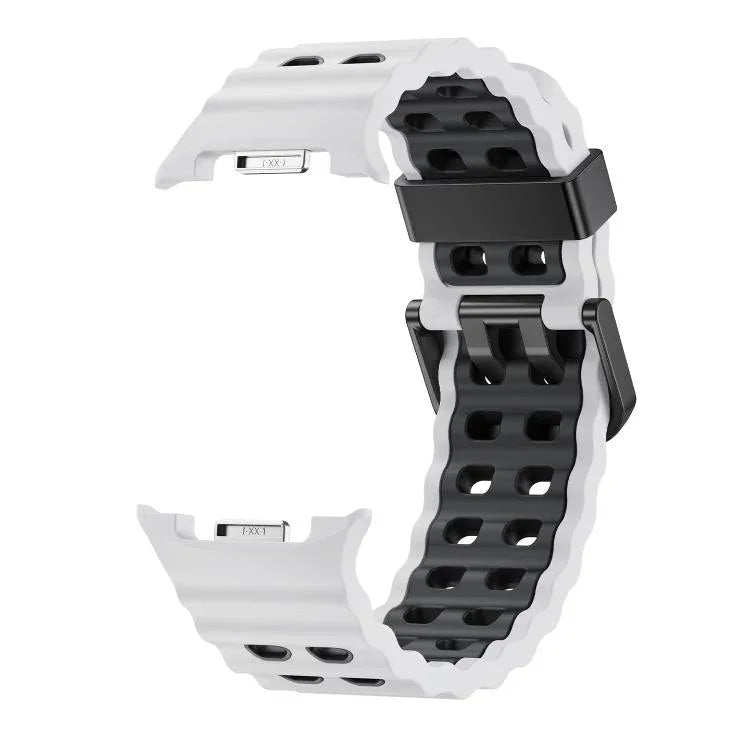 Pulseira de Relógio em Silicone Bicolor com Fivela de Libertação Rápida Estilo Oceano, Para Samsung Galaxy Watch8 / Watch8 Classic