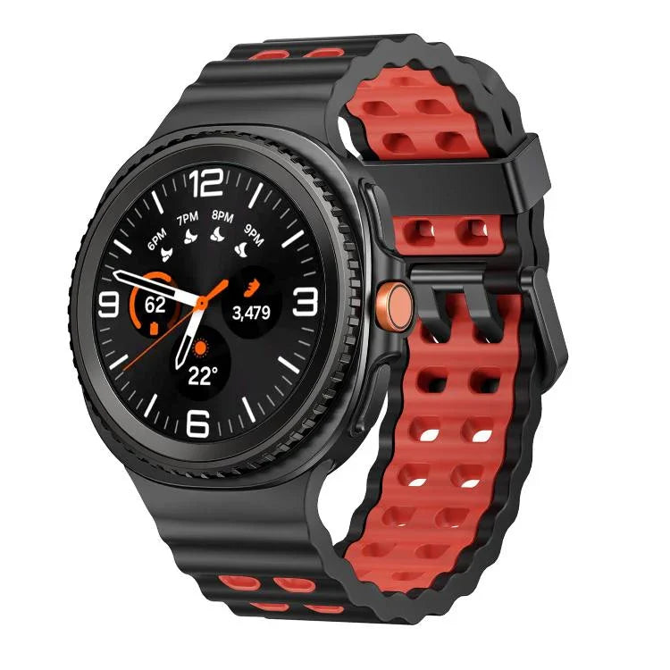 Pulseira de Relógio em Silicone Bicolor com Fivela de Libertação Rápida Estilo Oceano, Para Samsung Galaxy Watch8 / Watch8 Classic