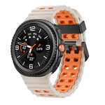 Pulseira de Relógio em Silicone Bicolor com Fivela de Libertação Rápida Estilo Oceano, Para Samsung Galaxy Watch8 / Watch8 Classic