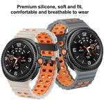 Pulseira de Relógio em Silicone Bicolor com Fivela de Libertação Rápida Estilo Oceano, Para Samsung Galaxy Watch8 / Watch8 Classic