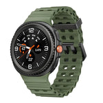 Ocean Style Quick Release Buckle Solid Color Silicone Watch Band, For Samsung Galaxy Watch8 / Watch8 Classic