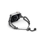 Pulseira de Relógio em Liga de Zinco com Bracelete em Forma de U e Diamantes, Para Apple Watch 46mm / 49mm / 45mm / 44mm, Para Apple Watch 42mm / 41mm / 40mm / 38mm