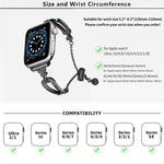 Pulseira de Relógio em Liga de Zinco com Bracelete em Forma de U e Diamantes, Para Apple Watch 46mm / 49mm / 45mm / 44mm, Para Apple Watch 42mm / 41mm / 40mm / 38mm