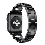 Pulseira de Relógio em Liga de Zinco com Diamantes Quadrados, Para Apple Watch 46mm / 49mm / 45mm / 44mm, Para Apple Watch 42mm / 41mm / 40mm / 38mm