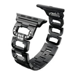 Pulseira de Relógio em Liga de Zinco com Diamantes Quadrados, Para Apple Watch 46mm / 49mm / 45mm / 44mm, Para Apple Watch 42mm / 41mm / 40mm / 38mm