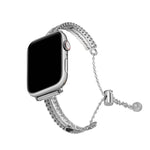 Pulseira de Relógio em Liga de Zinco com Pedra Branca e Design de Amor, Para Apple Watch 46mm / 49mm / 45mm / 44mm, Para Apple Watch 42mm / 41mm / 40mm / 38mm