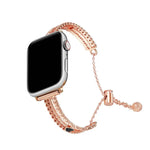 Pulseira de Relógio em Liga de Zinco com Pedra Branca e Design de Amor, Para Apple Watch 46mm / 49mm / 45mm / 44mm, Para Apple Watch 42mm / 41mm / 40mm / 38mm