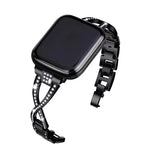 Pulseira de Relógio em Liga de Zinco com Diamantes Cruzados, Para Apple Watch 46mm / 49mm / 45mm / 44mm, Para Apple Watch 42mm / 41mm / 40mm / 38mm