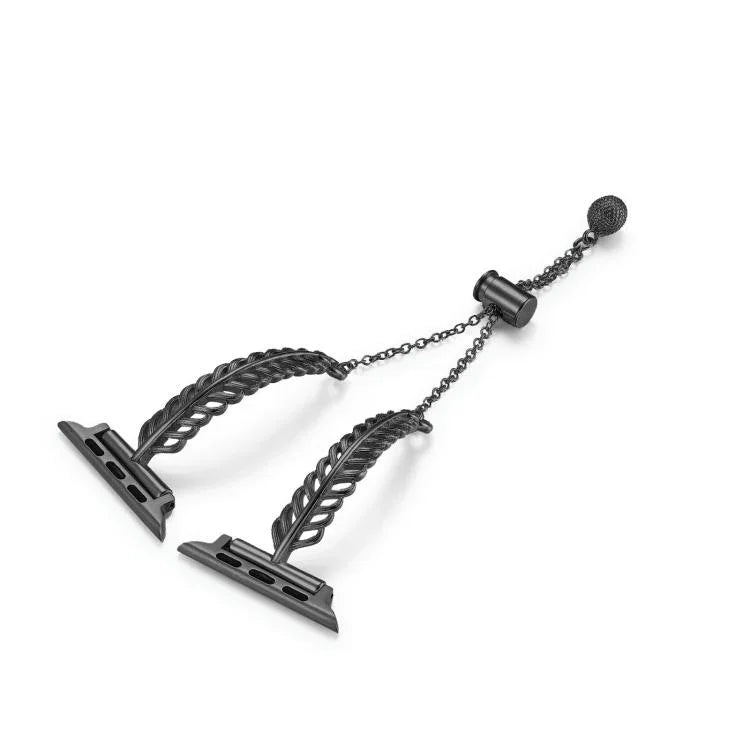 Pulseira de Relógio em Liga de Zinco com Penas Metálicas de Cobre, Para Apple Watch 46mm / 49mm / 45mm / 44mm, Para Apple Watch 42mm / 41mm / 40mm / 38mm