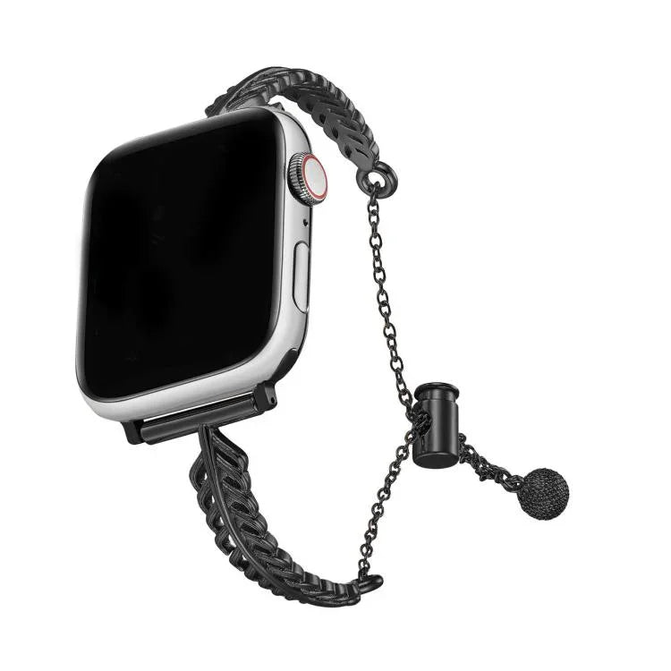 Pulseira de Relógio em Liga de Zinco com Penas Metálicas de Cobre, Para Apple Watch 46mm / 49mm / 45mm / 44mm, Para Apple Watch 42mm / 41mm / 40mm / 38mm