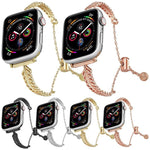 Pulseira de Relógio em Liga de Zinco com Penas Metálicas de Cobre, Para Apple Watch 46mm / 49mm / 45mm / 44mm, Para Apple Watch 42mm / 41mm / 40mm / 38mm