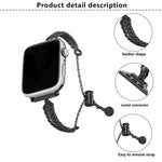 Pulseira de Relógio em Liga de Zinco com Penas Metálicas de Cobre, Para Apple Watch 46mm / 49mm / 45mm / 44mm, Para Apple Watch 42mm / 41mm / 40mm / 38mm