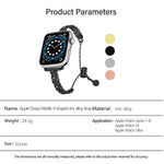 Pulseira de Relógio em Liga de Zinco Metálica Trançada e Brilhante, Para Apple Watch 46mm / 49mm / 45mm / 44mm, Para Apple Watch 42mm / 41mm / 40mm / 38mm
