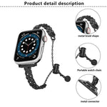 Pulseira de Relógio em Liga de Zinco Metálica Trançada e Brilhante, Para Apple Watch 46mm / 49mm / 45mm / 44mm, Para Apple Watch 42mm / 41mm / 40mm / 38mm