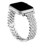 Pulseira de Relógio em Liga de Zinco com Diamantes Rombicos, Para Apple Watch 46mm / 49mm / 45mm / 44mm, Para Apple Watch 42mm / 41mm / 40mm / 38mm