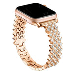 Pulseira de Relógio em Liga de Zinco com Diamantes Rombicos, Para Apple Watch 46mm / 49mm / 45mm / 44mm, Para Apple Watch 42mm / 41mm / 40mm / 38mm