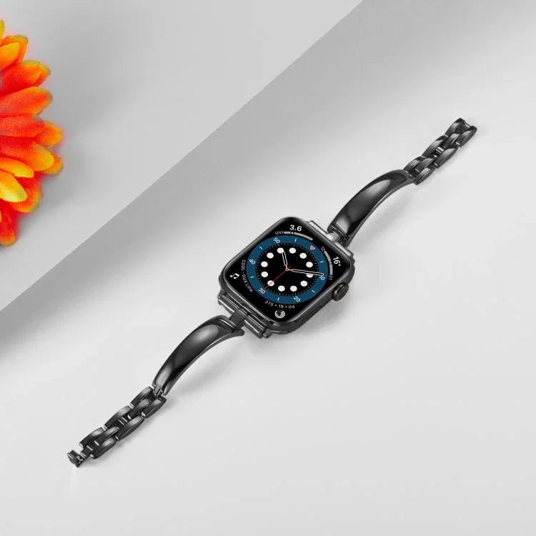 Pulseira de Relógio em Liga de Zinco com Braceletes Metálicos, Para Apple Watch 46mm / 49mm / 45mm / 44mm, Para Apple Watch 42mm / 41mm / 40mm / 38mm