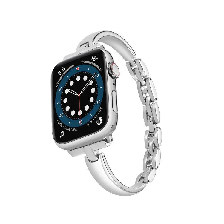 Pulseira de Relógio em Liga de Zinco com Braceletes Metálicos, Para Apple Watch 46mm / 49mm / 45mm / 44mm, Para Apple Watch 42mm / 41mm / 40mm / 38mm