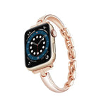 Pulseira de Relógio em Liga de Zinco com Braceletes Metálicos, Para Apple Watch 46mm / 49mm / 45mm / 44mm, Para Apple Watch 42mm / 41mm / 40mm / 38mm