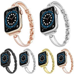 Pulseira de Relógio em Liga de Zinco com Braceletes Metálicos, Para Apple Watch 46mm / 49mm / 45mm / 44mm, Para Apple Watch 42mm / 41mm / 40mm / 38mm