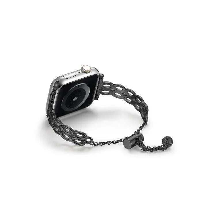 Pulseira de Relógio em Liga de Zinco com Corrente de Duplo Anel, Para Apple Watch 46mm / 49mm / 45mm / 44mm, Para Apple Watch 42mm / 41mm / 40mm / 38mm