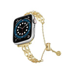 Pulseira de Relógio em Liga de Zinco com Corrente de Duplo Anel, Para Apple Watch 46mm / 49mm / 45mm / 44mm, Para Apple Watch 42mm / 41mm / 40mm / 38mm