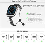 Pulseira de Relógio em Liga de Zinco com Corrente de Duplo Anel, Para Apple Watch 46mm / 49mm / 45mm / 44mm, Para Apple Watch 42mm / 41mm / 40mm / 38mm