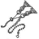 Pulseira de Relógio em Liga de Zinco com Corrente de Contas de Duplo Círculo, Para Apple Watch 46mm / 49mm / 45mm / 44mm, Para Apple Watch 42mm / 41mm / 40mm / 38mm
