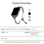 Pulseira de Relógio em Liga de Zinco com Trevo de Quatro Folhas e Diamantes, Para Apple Watch 46mm / 49mm / 45mm / 44mm, Para Apple Watch 42mm / 41mm / 40mm / 38mm