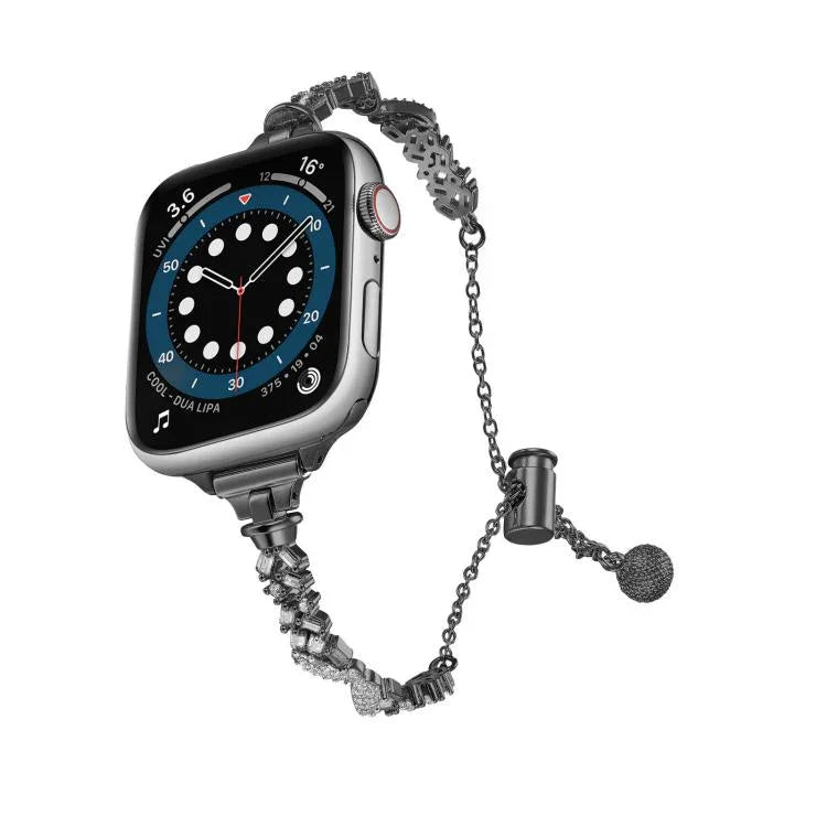 Correia de Relógio em Liga de Zinco com Diamantes Triturados Wings, Para Apple Watch 46mm / 49mm / 45mm / 44mm, Para Apple Watch 42mm / 41mm / 40mm / 38mm
