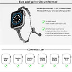 Correia de Relógio em Liga de Zinco com Diamantes Triturados Wings, Para Apple Watch 46mm / 49mm / 45mm / 44mm, Para Apple Watch 42mm / 41mm / 40mm / 38mm